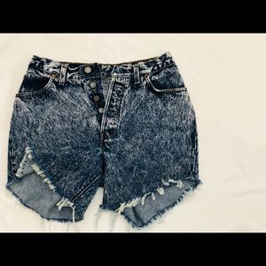 Levi’s destroyed high waisted shorts